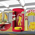 Popular Luo Bawang Photo Check-in Spot With Red Cylinder Yellow Base And Cartoon Characters