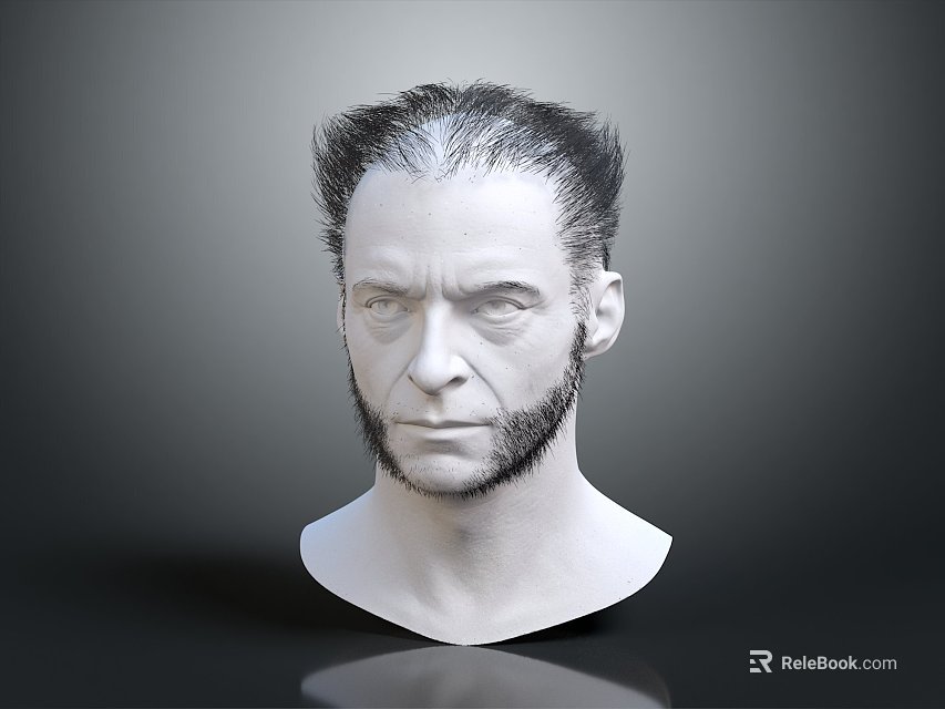 3D Man Head Model With Realistic Facial Details And Smooth Sculpted Surface 3d model 