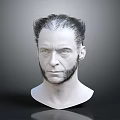3D Man Head Model With Realistic Facial Details And Smooth Sculpted Surface