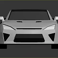 White Sports Car With Sleek Aerodynamic Design Black Roof And Rear Spoiler
