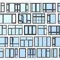 Modern windows and doors 3d model