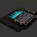 Professional Electronic Control Panel With Blue Waveform Display And Colored Buttons