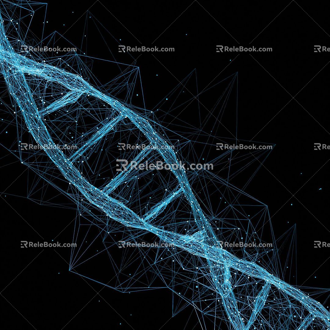 DNA Double Helix DNA Structure DNA Strand Science Fiction Effect Future Technology 3d model