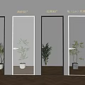 Modern Hinged Doors Featuring Fluted Frosted Wavy and Textured Glass for Home Interior Design