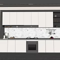 Modern Spacious Kitchen Interior With White Cabinets Sleek Countertop Large Windows And Appliances