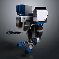 Mechanical Robot 3D Model Design Featuring Blue White Color And Mechanical Arms Legs Structure 3d model