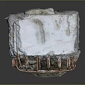 Damaged Structural Construction Component With Rusted Rebar And Rough Concrete Surface