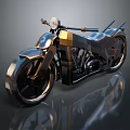 Vintage Motorcycle With Classic Design Chrome Details And Shiny Metallic Surface