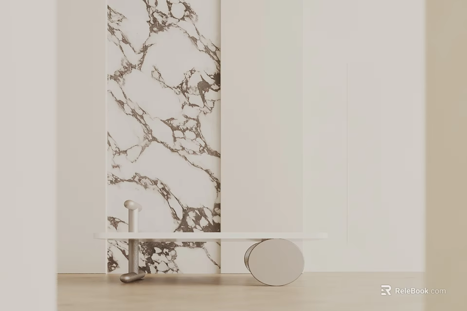 Elegant Modern Sofa And Coffee Table Set With Marble Top And Metal Legs 3d model