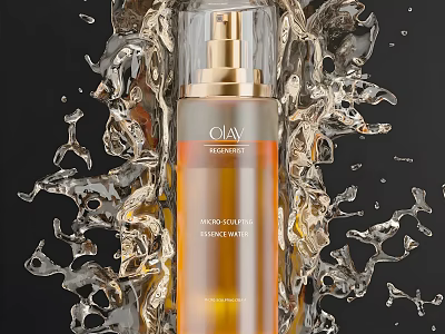 Olay Micro Sculpting Essence Hydrating Skin Care Product With Water Splash Effect 3d model