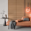 Modern chaise longue sofa double sofa leisure sofa art sofa 3d model