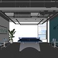 Modern table tennis room 3d model