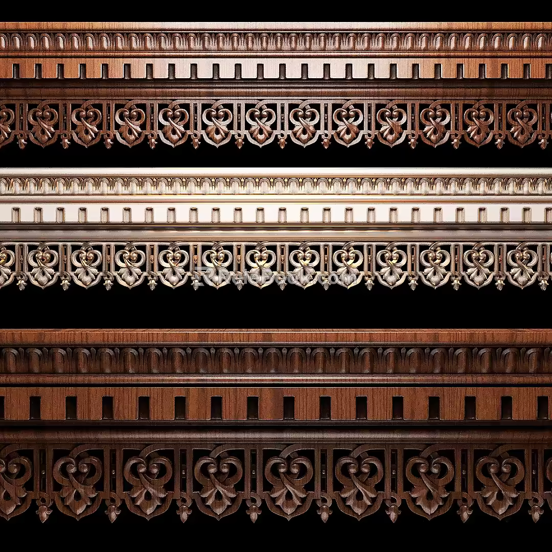 European-style Line Gypsum Line Top Corner Line Carved Line 3d model