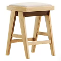Simple Modern Dining Chair With Wooden Crossbar Structure And Sturdy Design