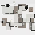 Modern Modular Outdoor Sofa With Beige Brown Woven Texture Side Tables And Plants