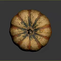 Decorative Orange And Yellow Striped Spotted Pumpkin For Home Living Room Decoration