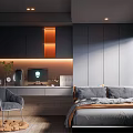 Modern Tatami Bedroom Interior With Built in Storage and Natural Light