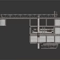 Industrial Lifting Equipment With Metal Frame Platform And Mechanical Components
