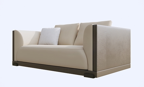 Minimalist double sofa 3d model