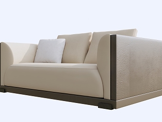 Minimalist double sofa 3d model