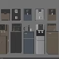 Various Colored Tabletop And Floor Standing Water Dispensers As Daily Use Appliances