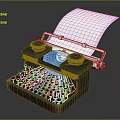 modern typewriter old typewriter antique typewriter classical typewriter 3d model
