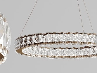 Modern Crystal Chandelier Gold Color Metal Crystal Chandelier 3d model