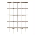 Modern Metal Frame Black And White Multi Level Open Shelving Units For Storage 3d model