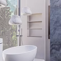 Modern Hotel Room Interior With Two Beds White Bedding Mountain View And Black Vase