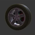 Modern Car Tire With Stylish Alloy Rim And Detailed Tread Pattern Design