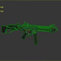 Black Modern Tactical Assault Rifle With Scope Rail System Magazine And Ergonomic Grip