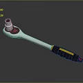 Professional Socket Wrench Hardware Tool With Black Yellow Handle And Metal Construction