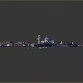 Modern Urban 3D Model Showcasing Central Green Square and Surrounding Buildings