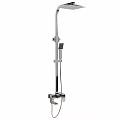 Modern Chrome Shower Faucet with Handheld Sprayer and Adjustable Stand
