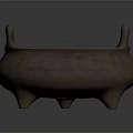 Traditional Brass Incense Burner With Two Handles And Three Feet Design