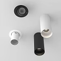 Modern Black And White Downlights And Spotlights For Ceiling Interior Lighting 3d model
