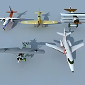Collection Of Airplane Models With Various Vintage And Modern Styles
