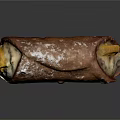 Crispy Italian Cannoli With Powdered Sugar Creamy Filling And Yellow Fruit Slices