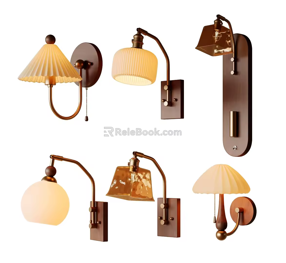 Middle style wall lamp 3d model