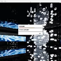 Modern Exhibition Hall Design With Digital Screens Hanging Light Installations And Reflective Floor