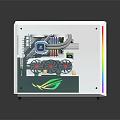 Modern computer host game host high-end host 3d model