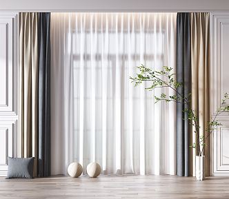 Modern Curtains 3d model