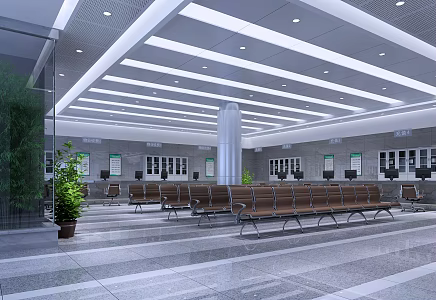 Modern Hall 3d model