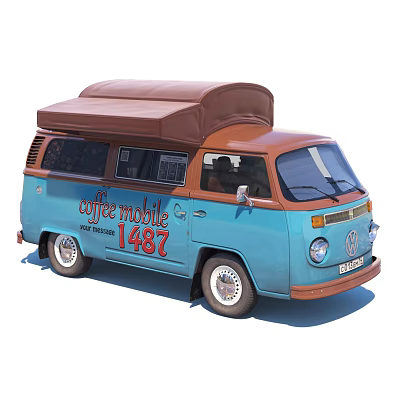 Modern Van Street Coffee Pvan 3d model Modern Van Street Coffee Pvan 3d model