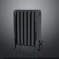 Silver Metal Radiator With Classic Fin Design And Stable Stands For Home Use