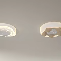 Modern White Decorative Ceiling Lights With Different Patterns And Soft Illumination 3d model