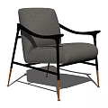 New Chinese Style Single Sofa Single Chair 3d model