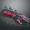 Modern Red And Black Metal Mechanical Arm For Household Daily Life Use