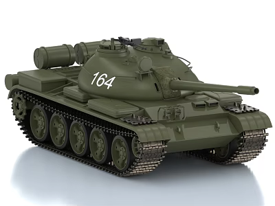 T55A Medium Tank World War II Tank T55 3d model