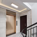 modern elevator hall elevator car 3d model